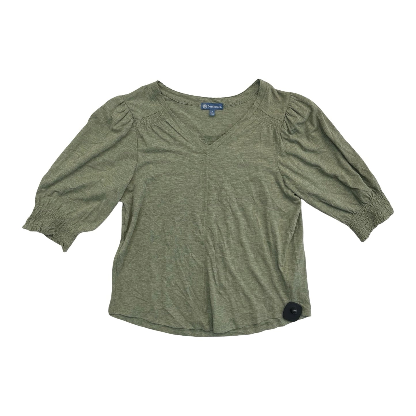 Top 3/4 Sleeve By Democracy In Green, Size:M