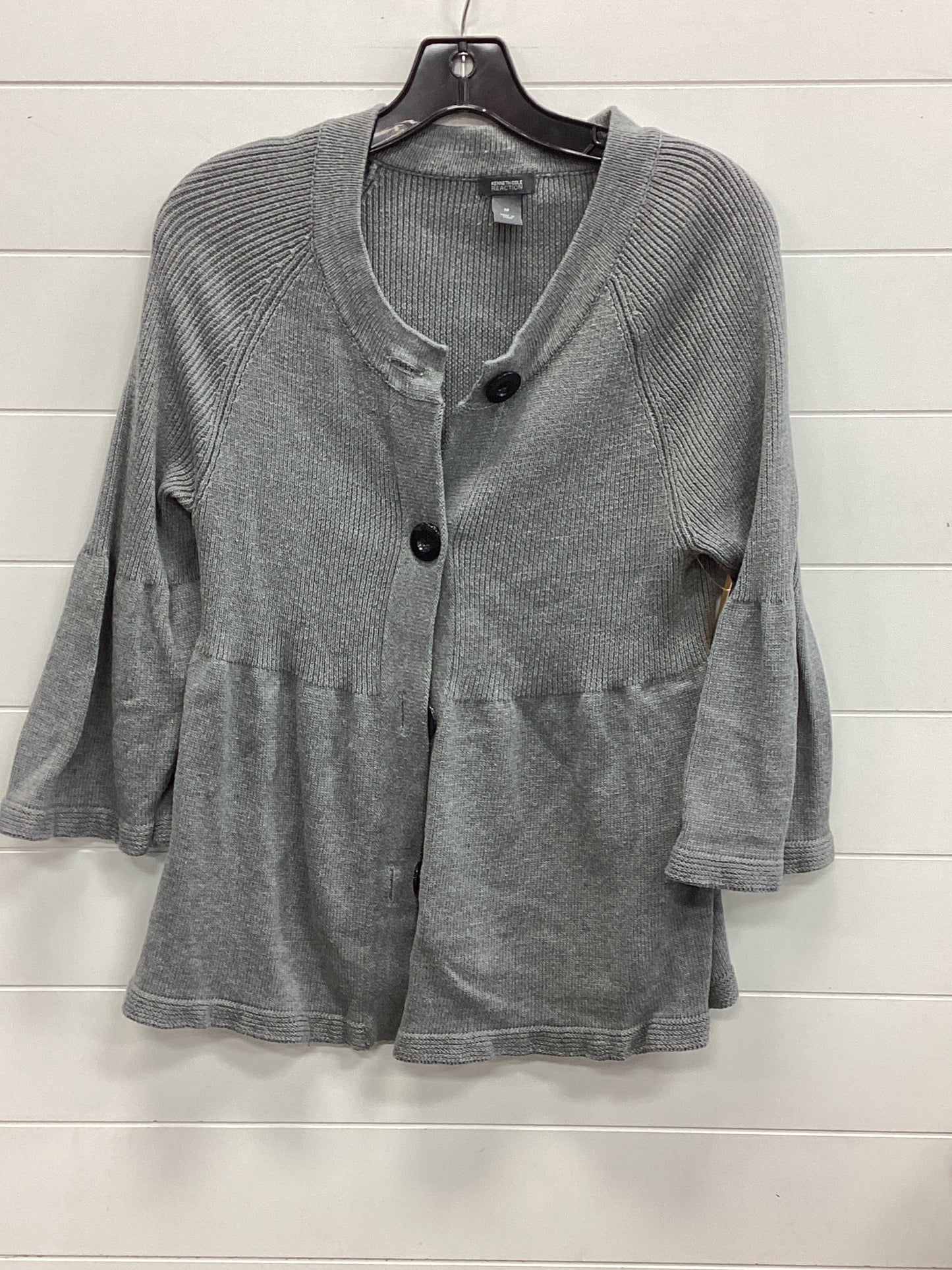 Sweater Cardigan By Kenneth Cole In Grey, Size:M
