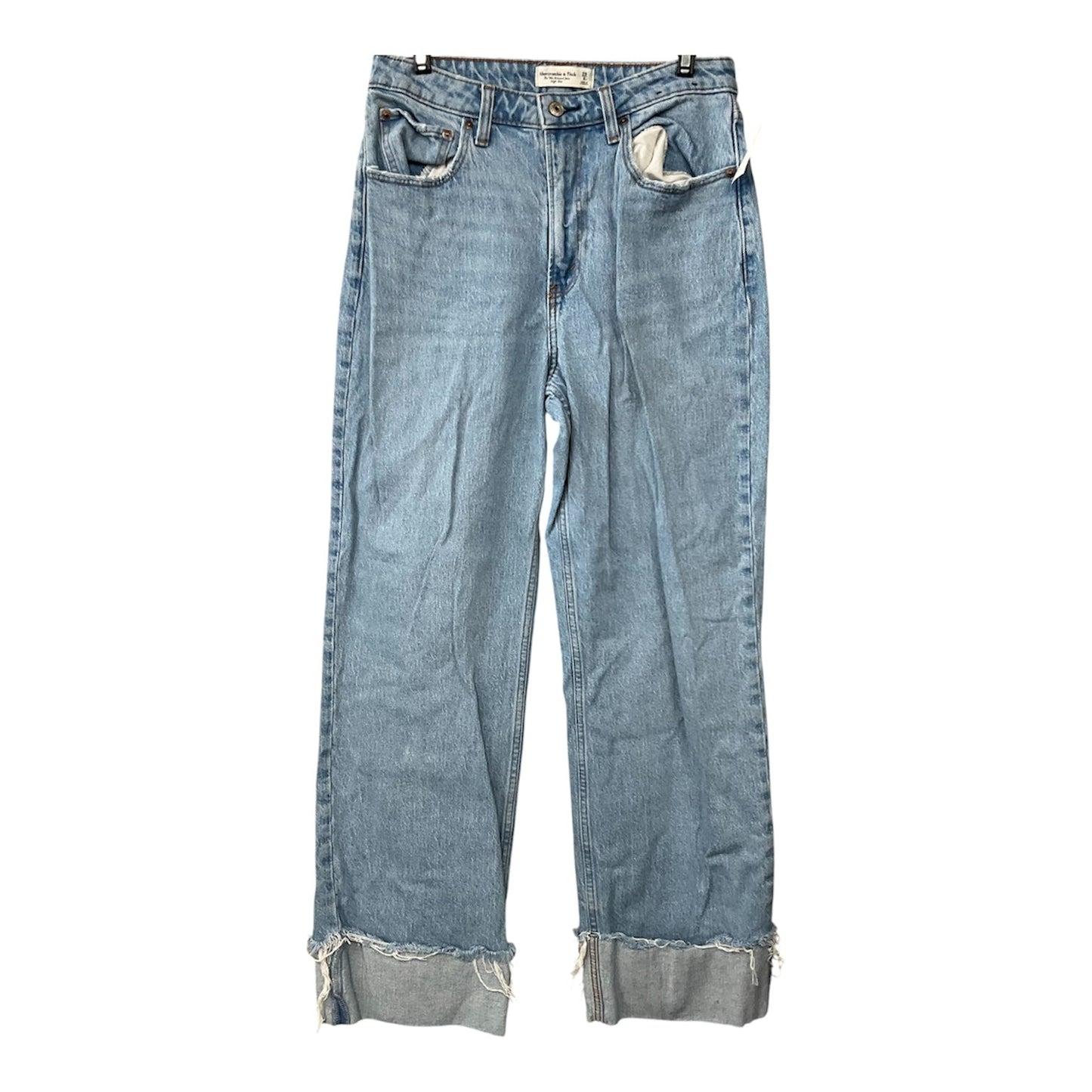 Jeans Straight By Abercrombie And Fitch In Blue Denim, Size: 8