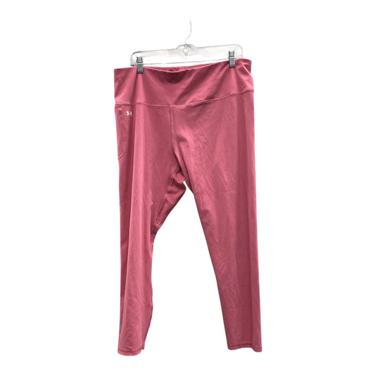 Athletic Leggings By Under Armour In Pink, Size:2X