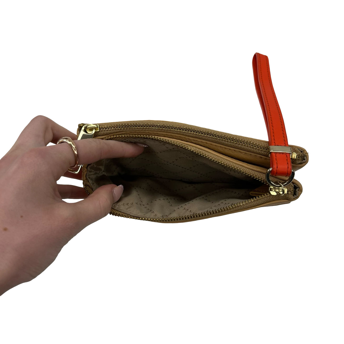 Wristlet By Talbots In Brown & Orange, Size:Medium