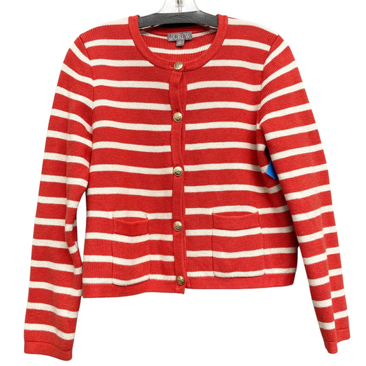 Sweater Cardigan By J. Crew In Striped Pattern, Size:M
