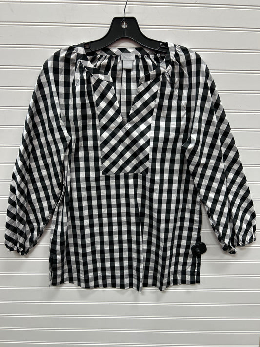 Top Ls By Chicos In Black & White, Size:6