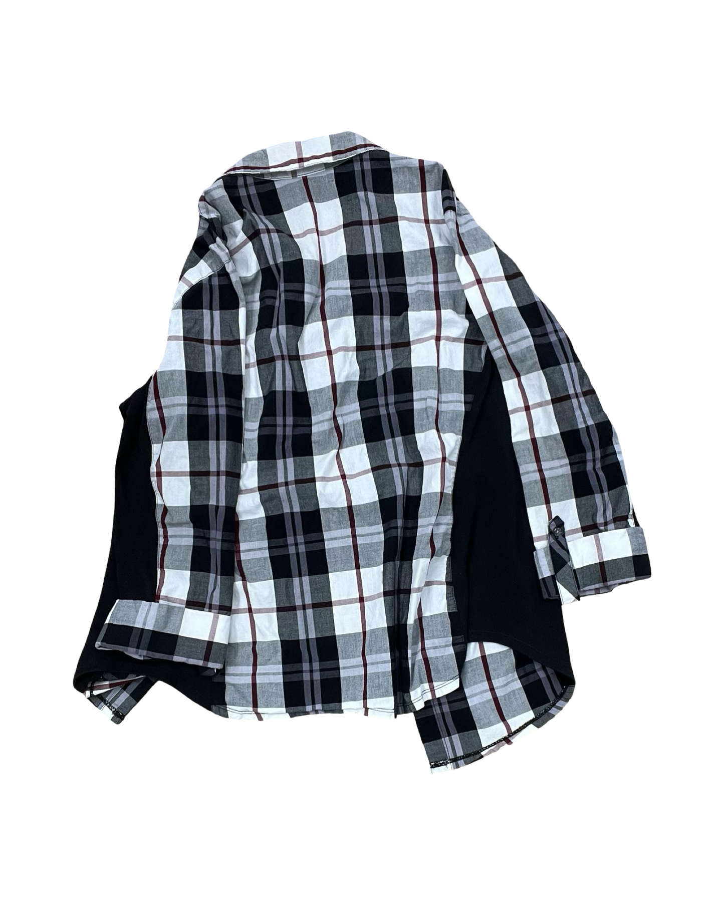 Blouse 3/4 Sleeve By Zac And Rachel In Black & Red, Size:Xl