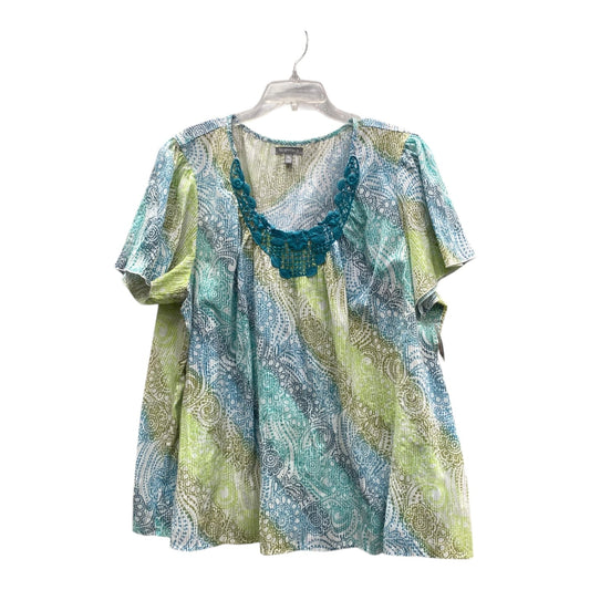 Top Ss By Essentials In Green, Size:3X