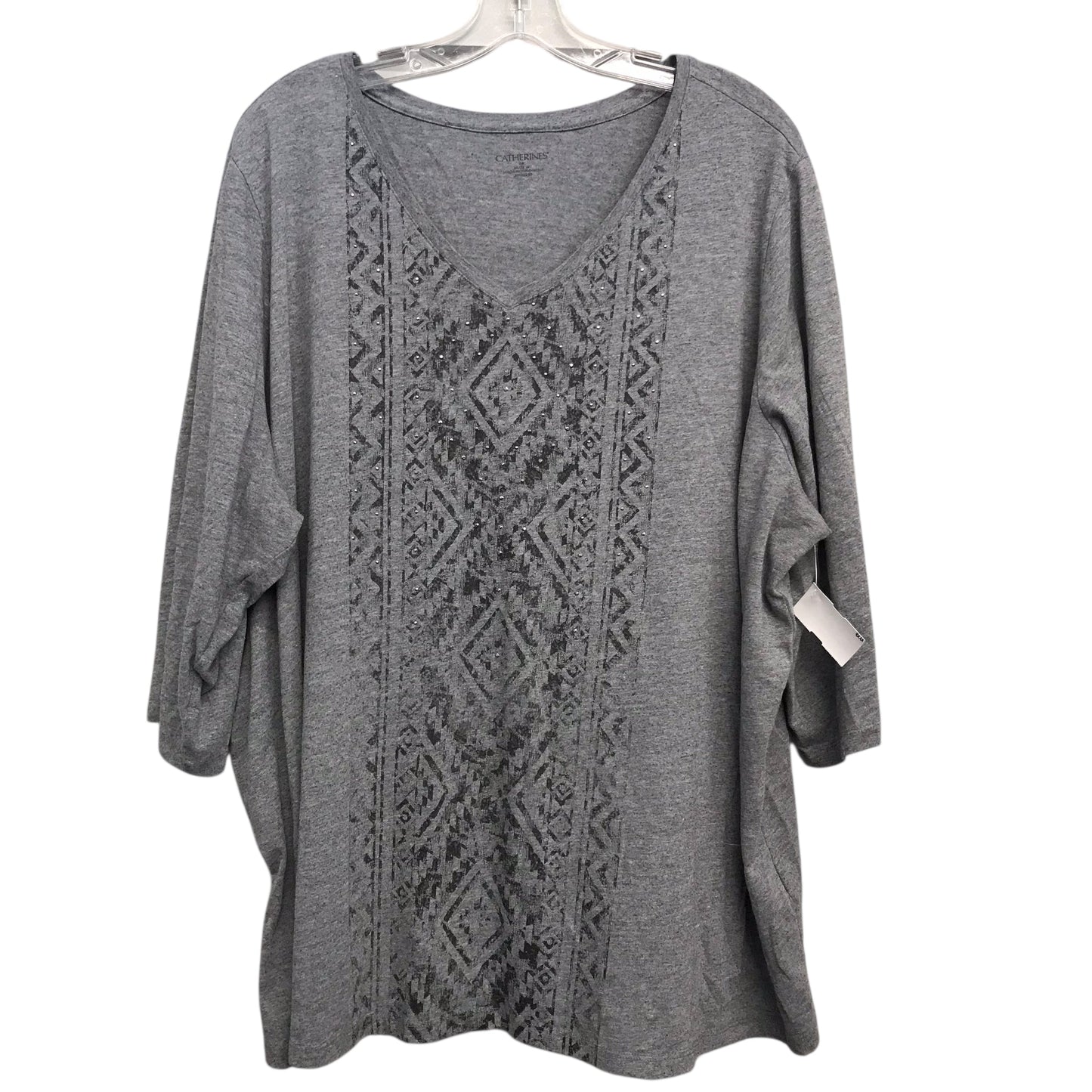 Top Ls By Catherines In Grey, Size:3X