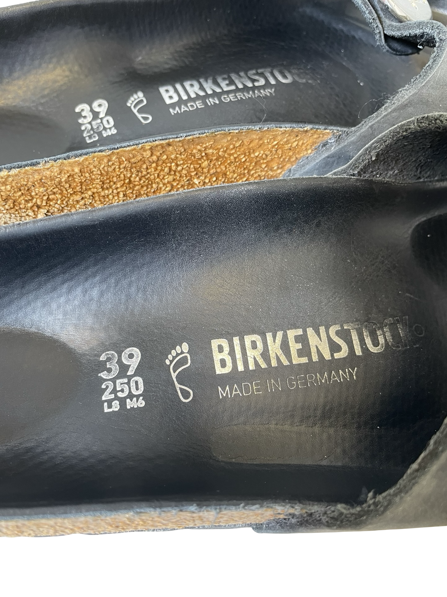 Sandals Flats By Birkenstock In Black, Size: 8