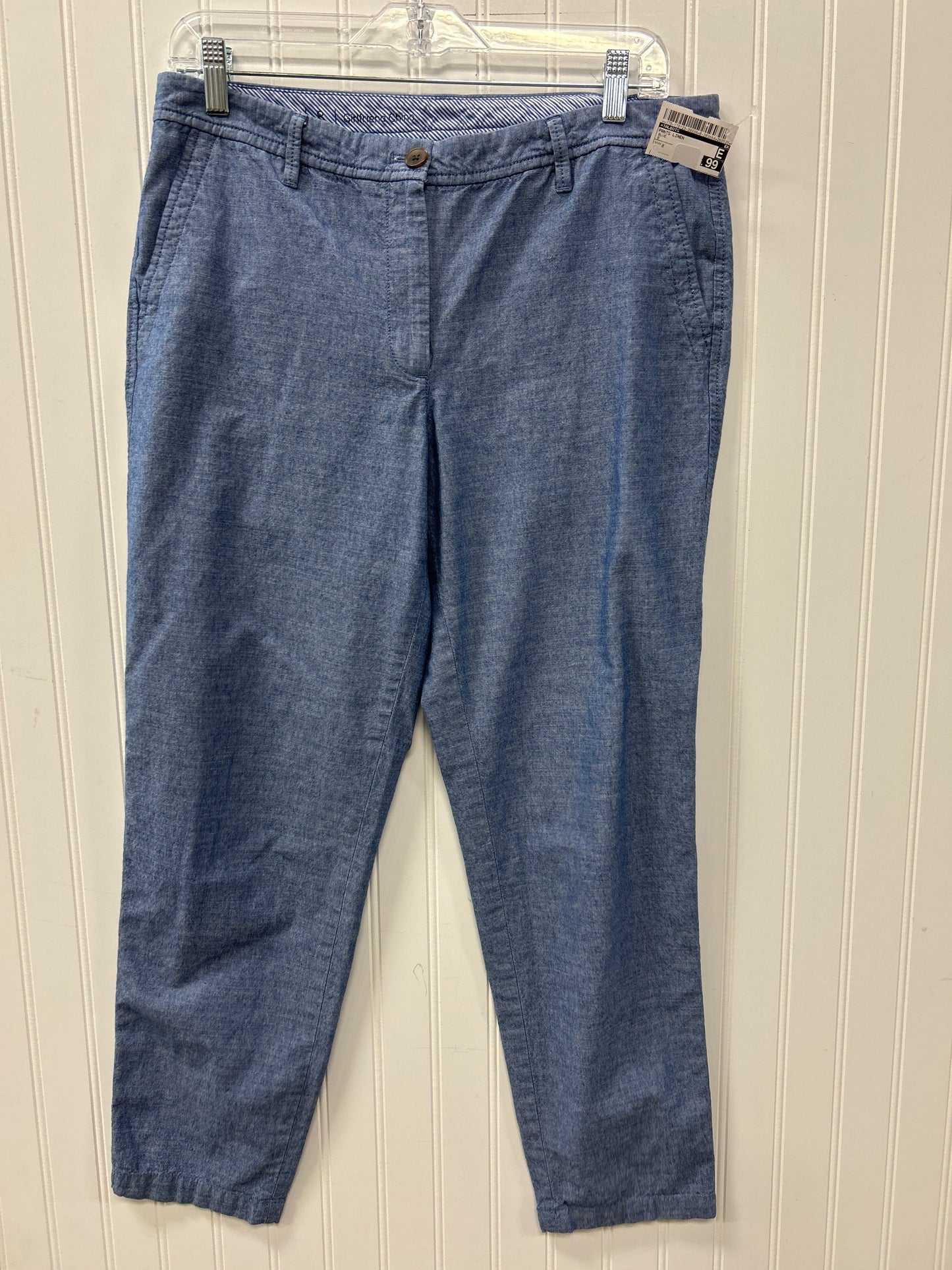 Pants Linen By Talbots In Blue, Size:8