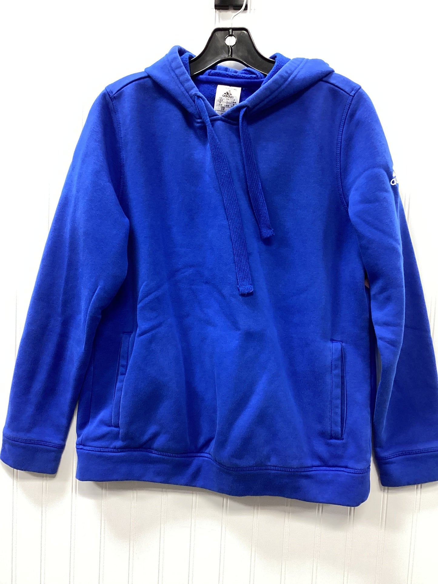 Sweatshirt Hoodie By Adidas In Blue, Size:L