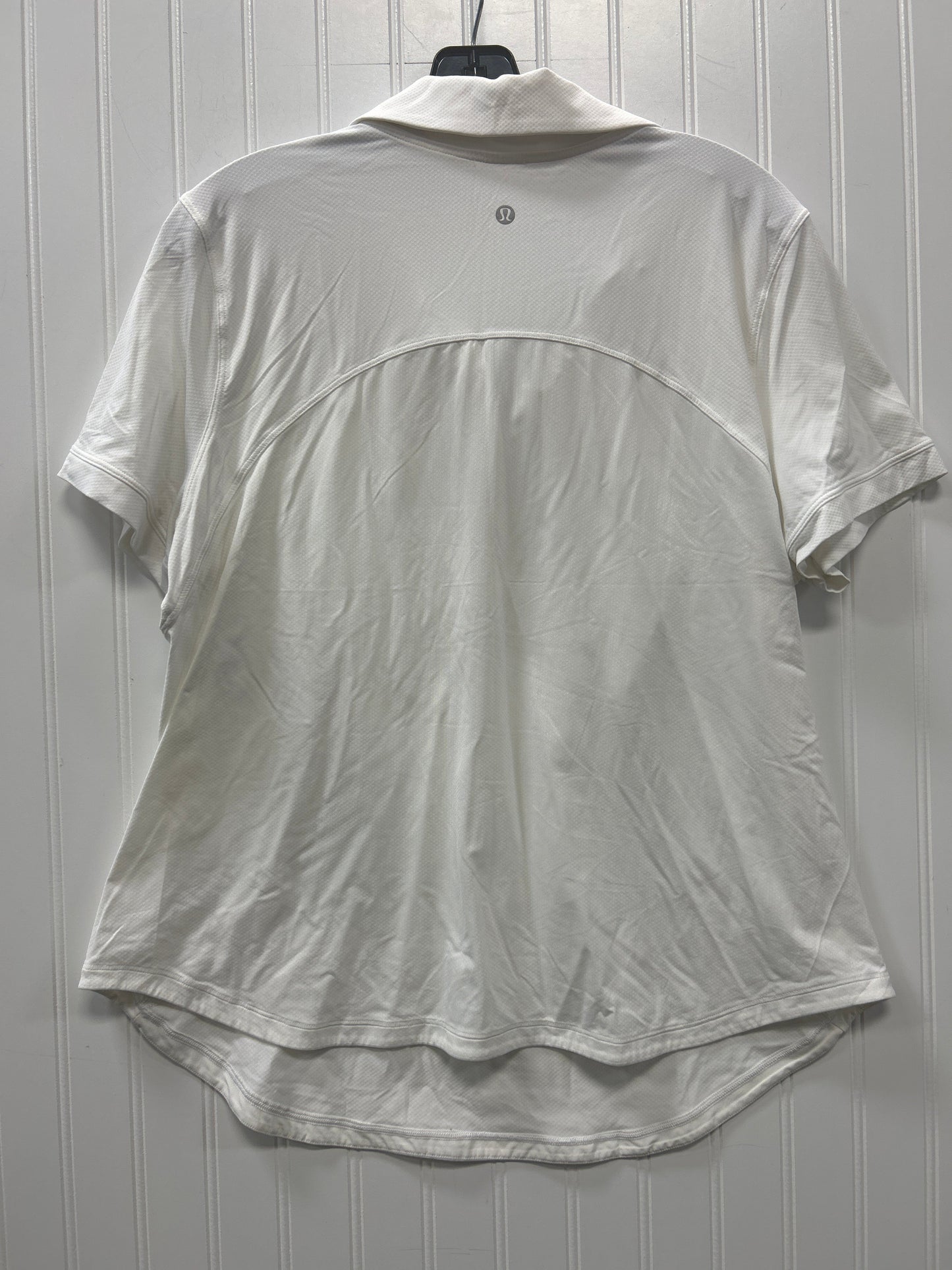 Athletic Top Ss By Lululemon In White, Size:L