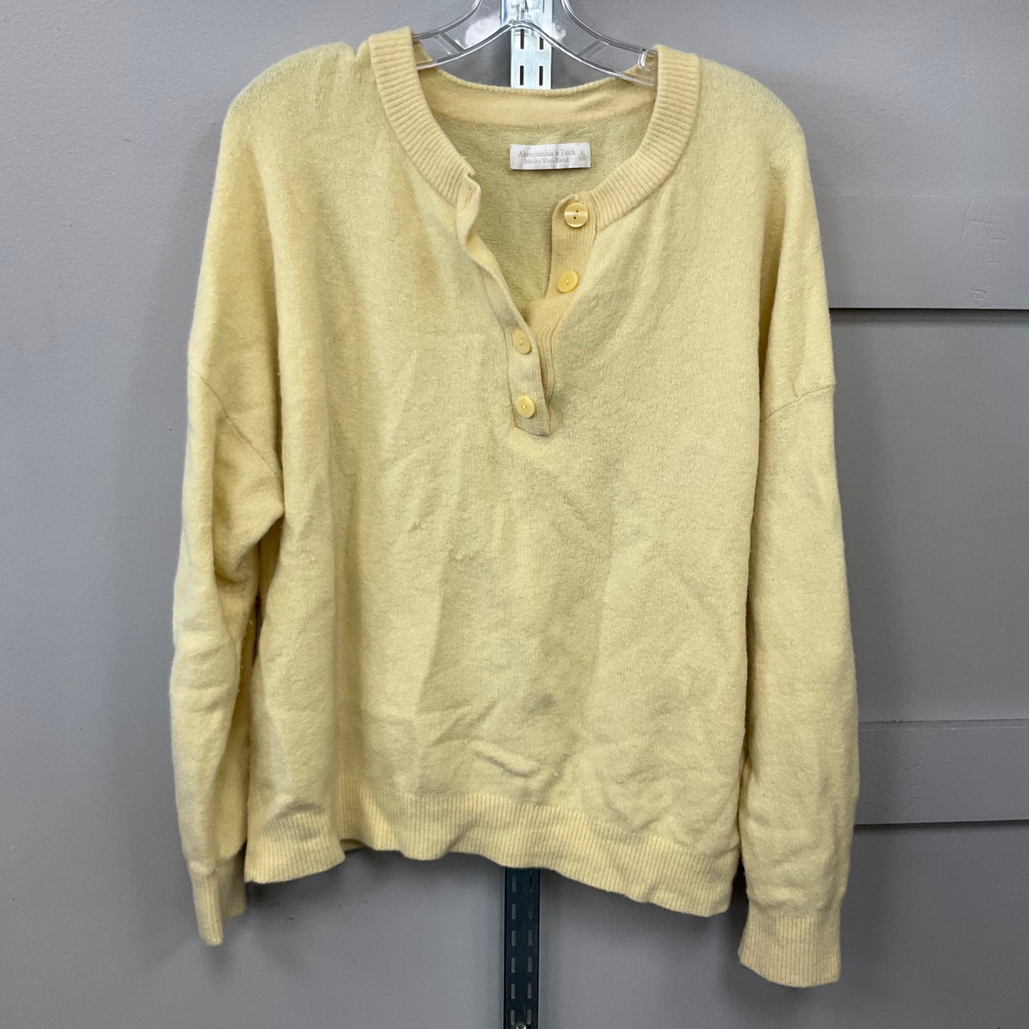 Sweater By Abercrombie And Fitch In Yellow, Size:Xl