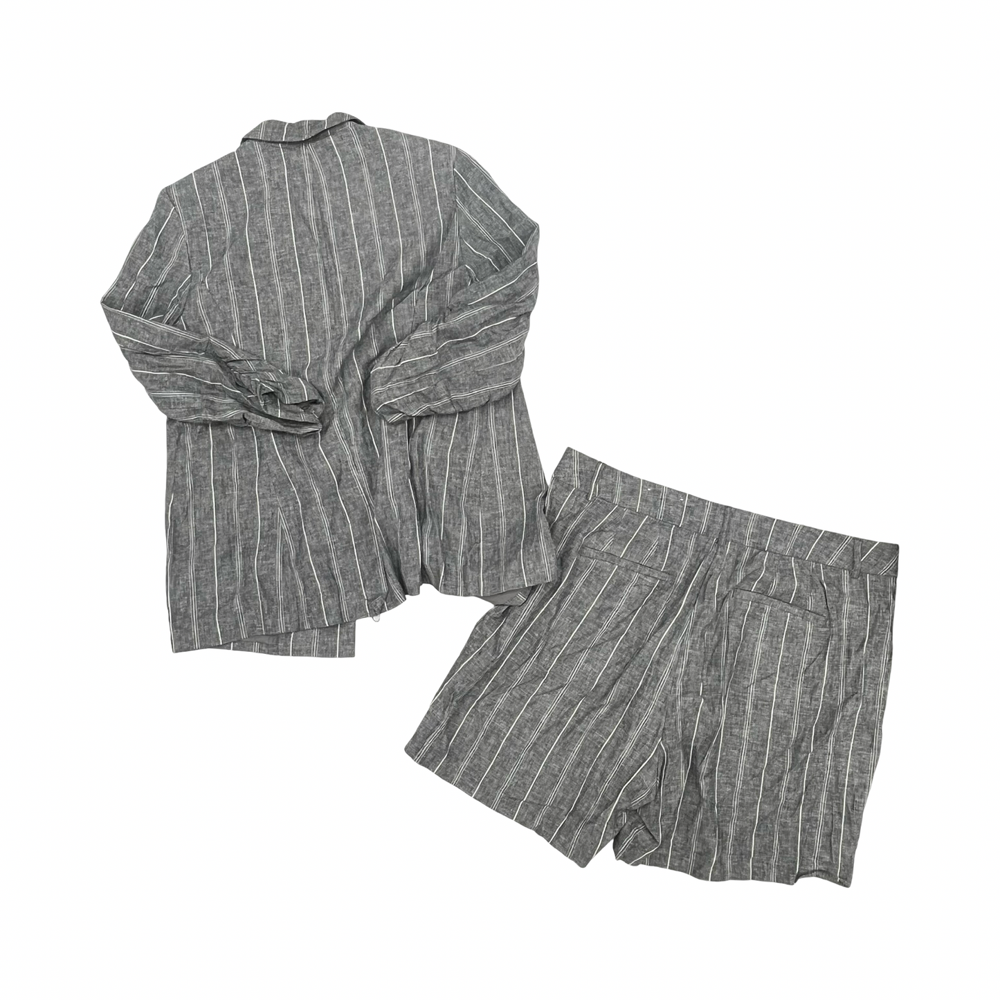 Shorts Set By Lane Bryant In Grey & White, Size:18