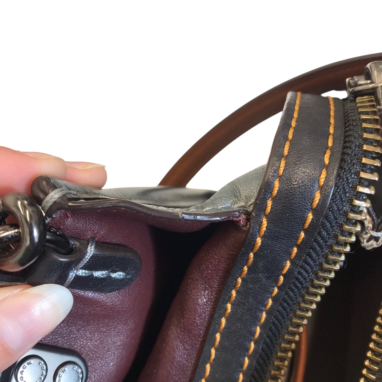 Handbag Designer By Coach In Grey, Size:Small