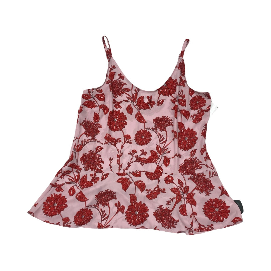 Top Sleeveless By Cabi In Pink & Red, Size:M