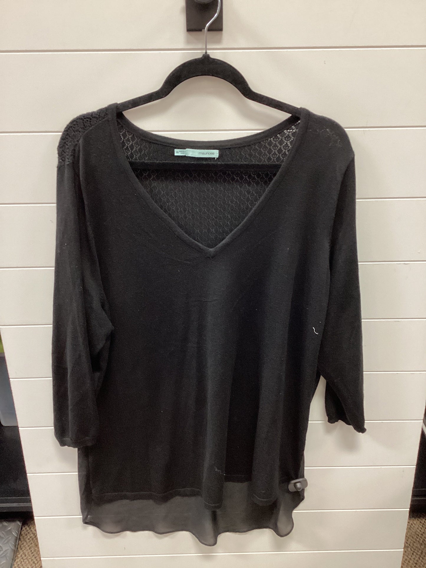 Top Ls By Maurices In Black, Size:1X