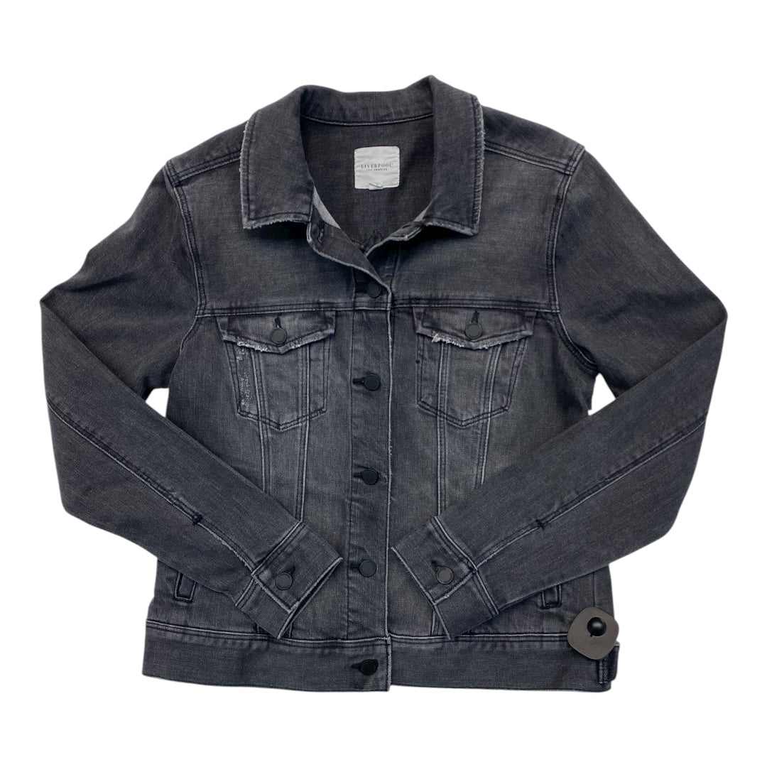 Jacket Denim By Liverpool In Black Denim, Size:L