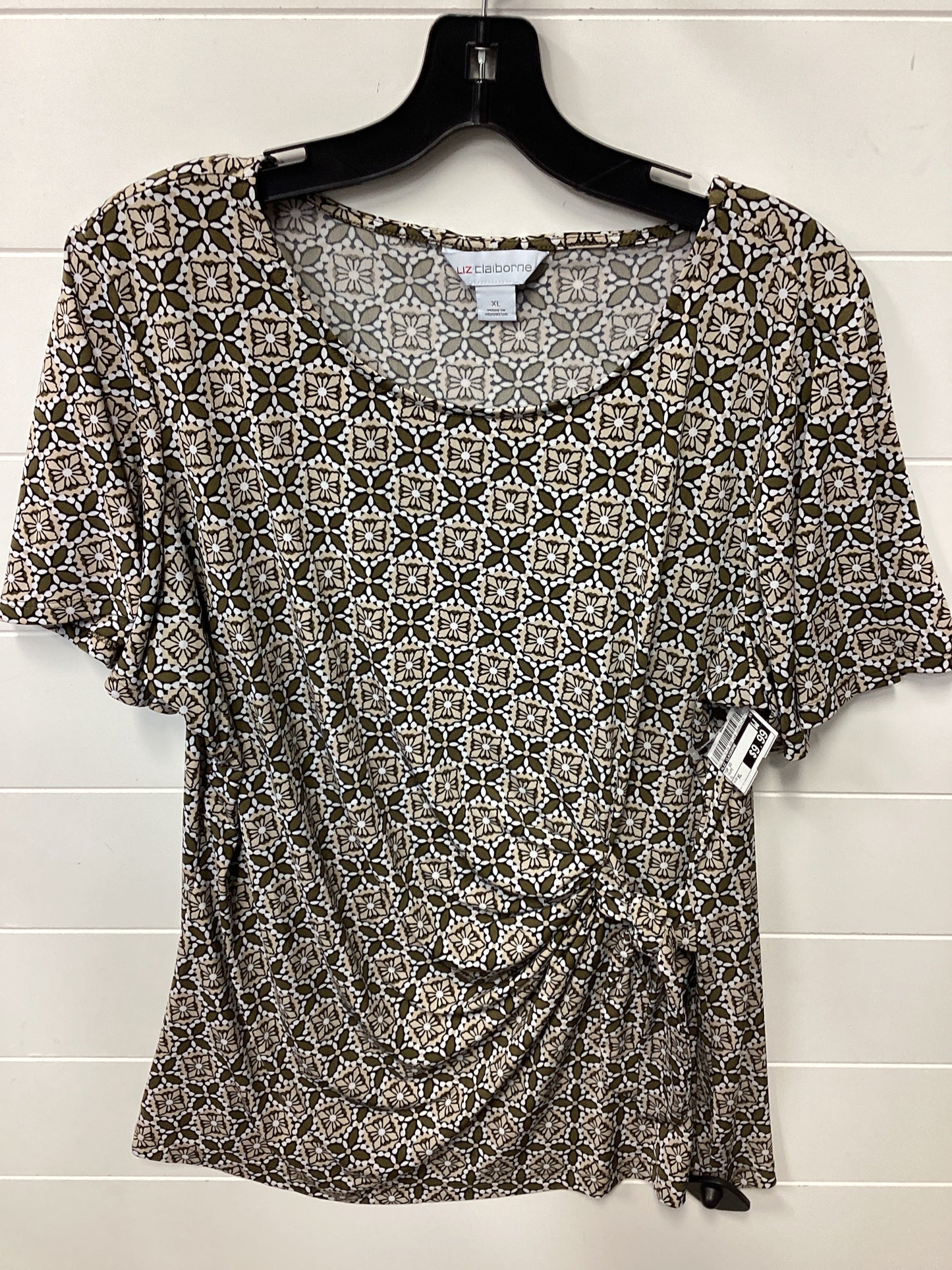 Top Ss By Liz Claiborne In Taupe, Size:Xl