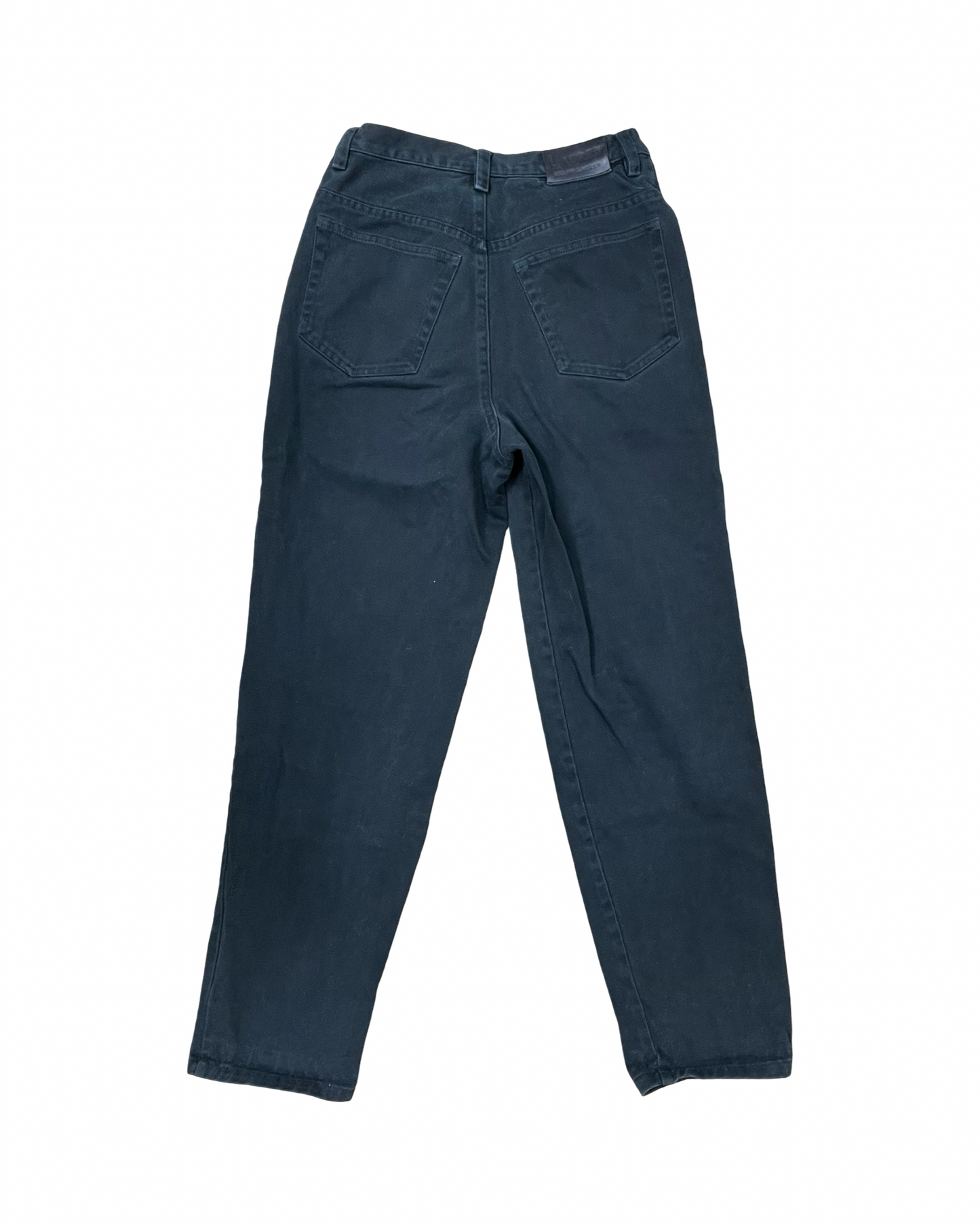 Jeans Straight By Lauren By Ralph Lauren In Black Denim, Size:6P