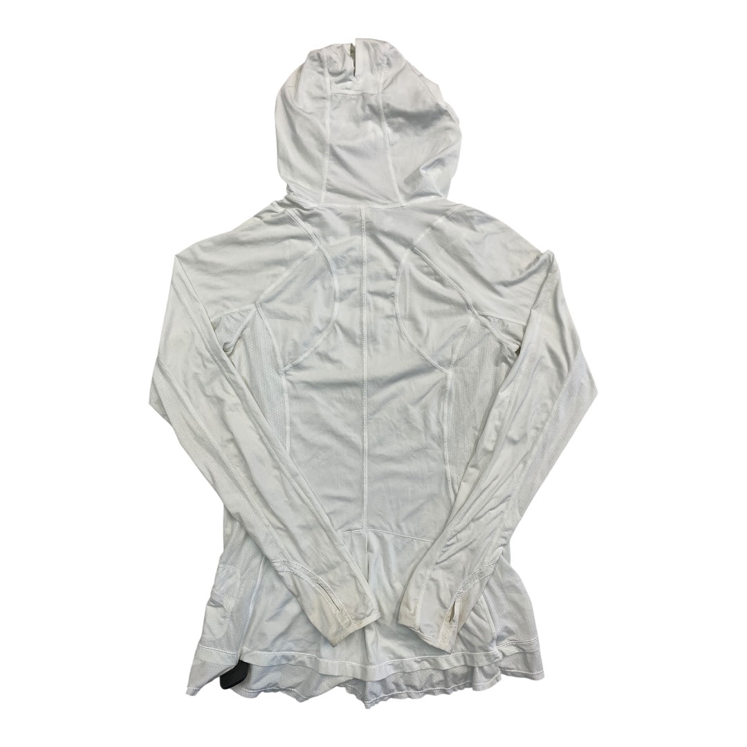 Athletic Top Ls Hoodie By Lululemon In White, Size:8