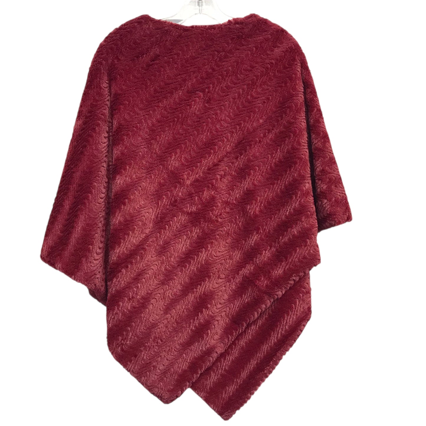 Poncho By Evergreen In Red, Size:Osfm