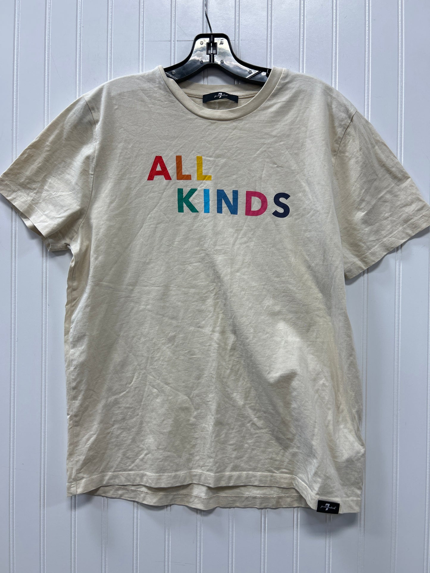 Top Ss By 7 For All Mankind In Cream, Size:M