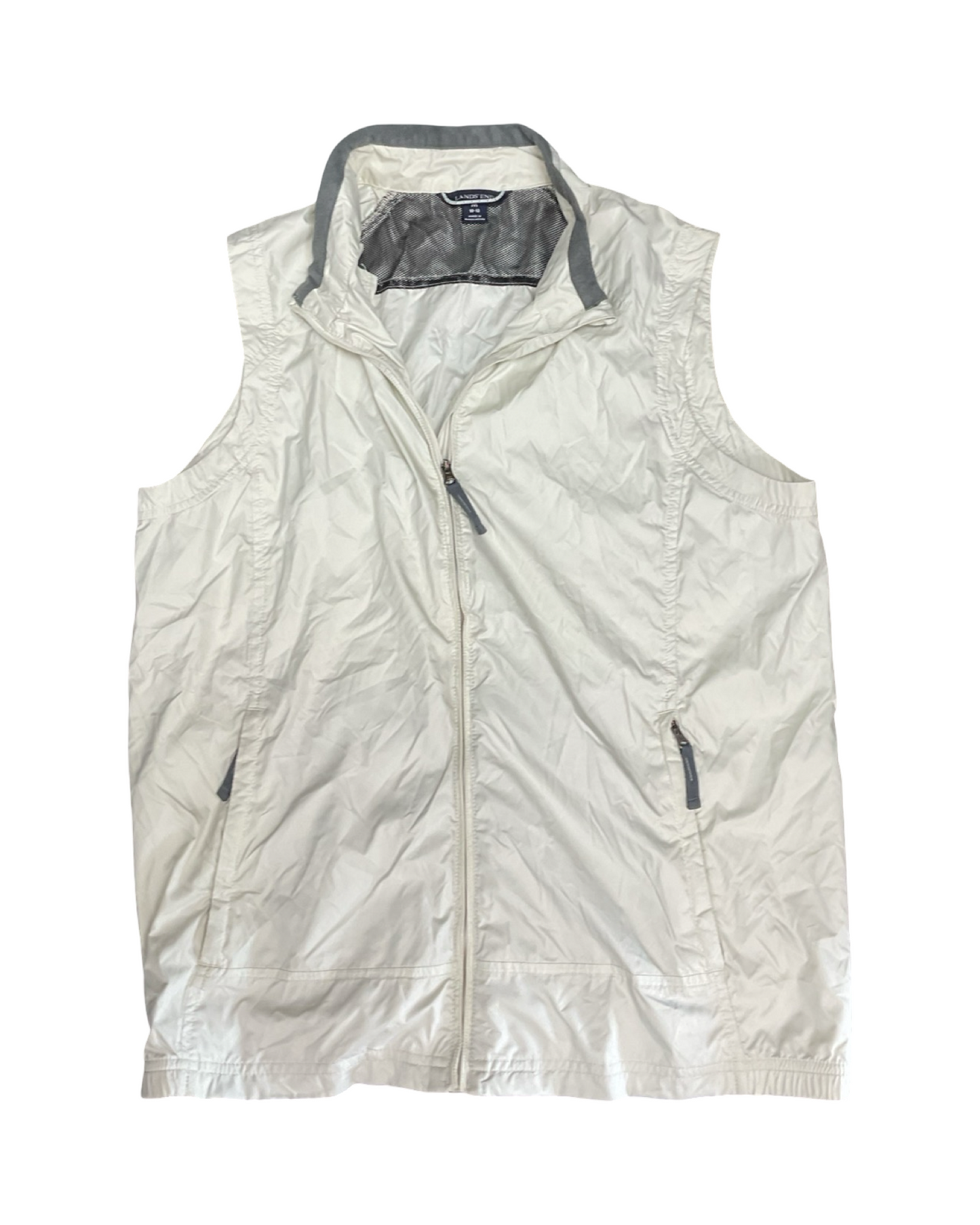 Vest Other By Lands End In Cream, Size:M