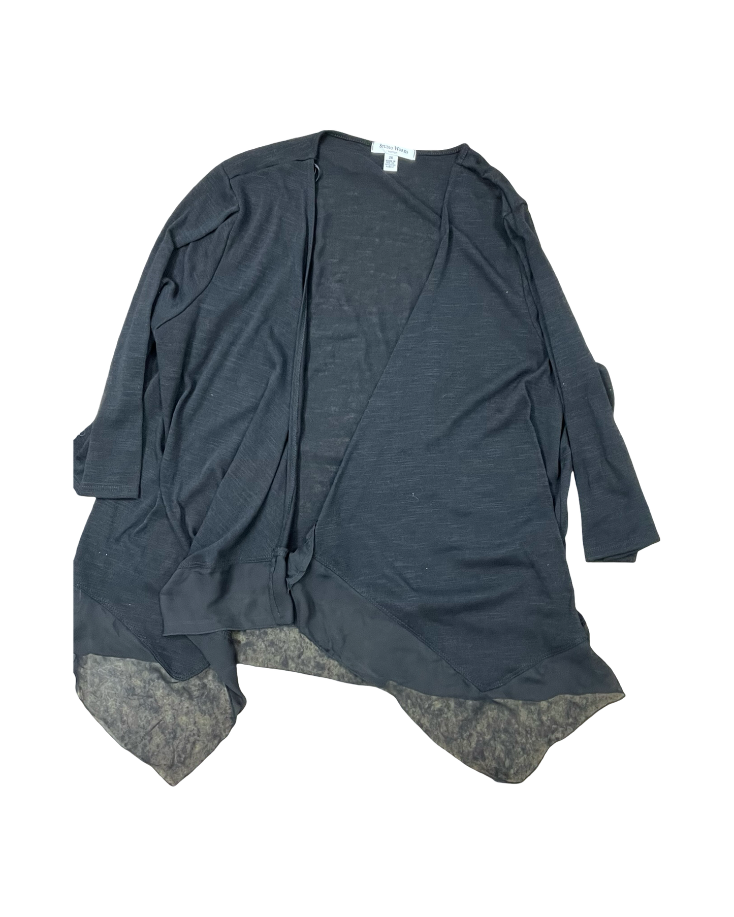 Cardigan By Studio Works In Black, Size:2X