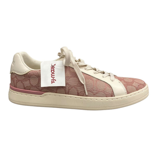 Shoes Designer By Coach In Cream & Pink, Size:9.5