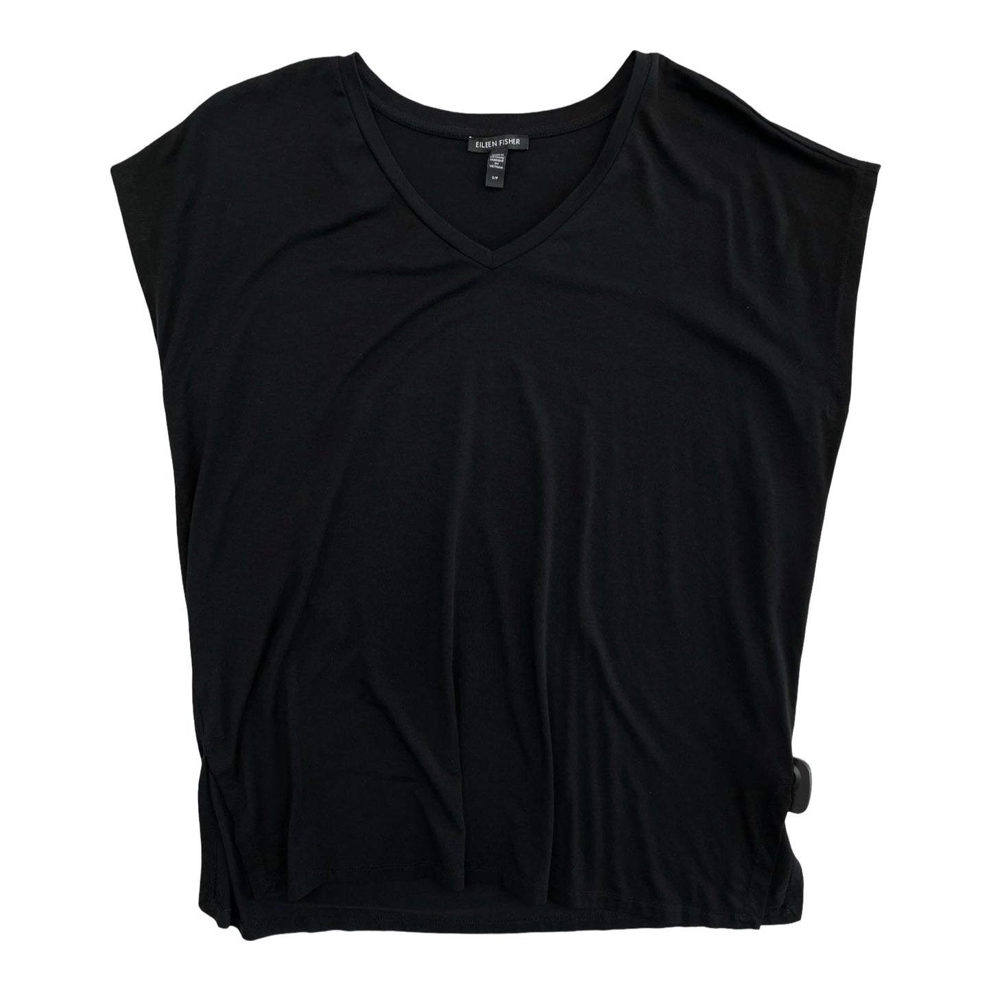 Top Ss Designer By Eileen Fisher In Black, Size:S
