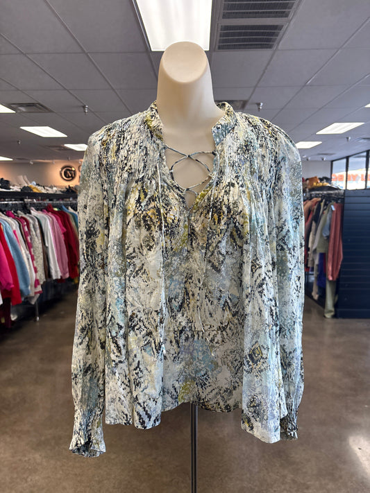 Top Ls By Cma In Floral Print, Size:Xs