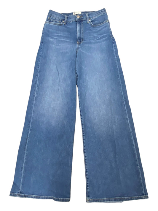 Jeans Wide Leg By Frame In Blue, Size:10