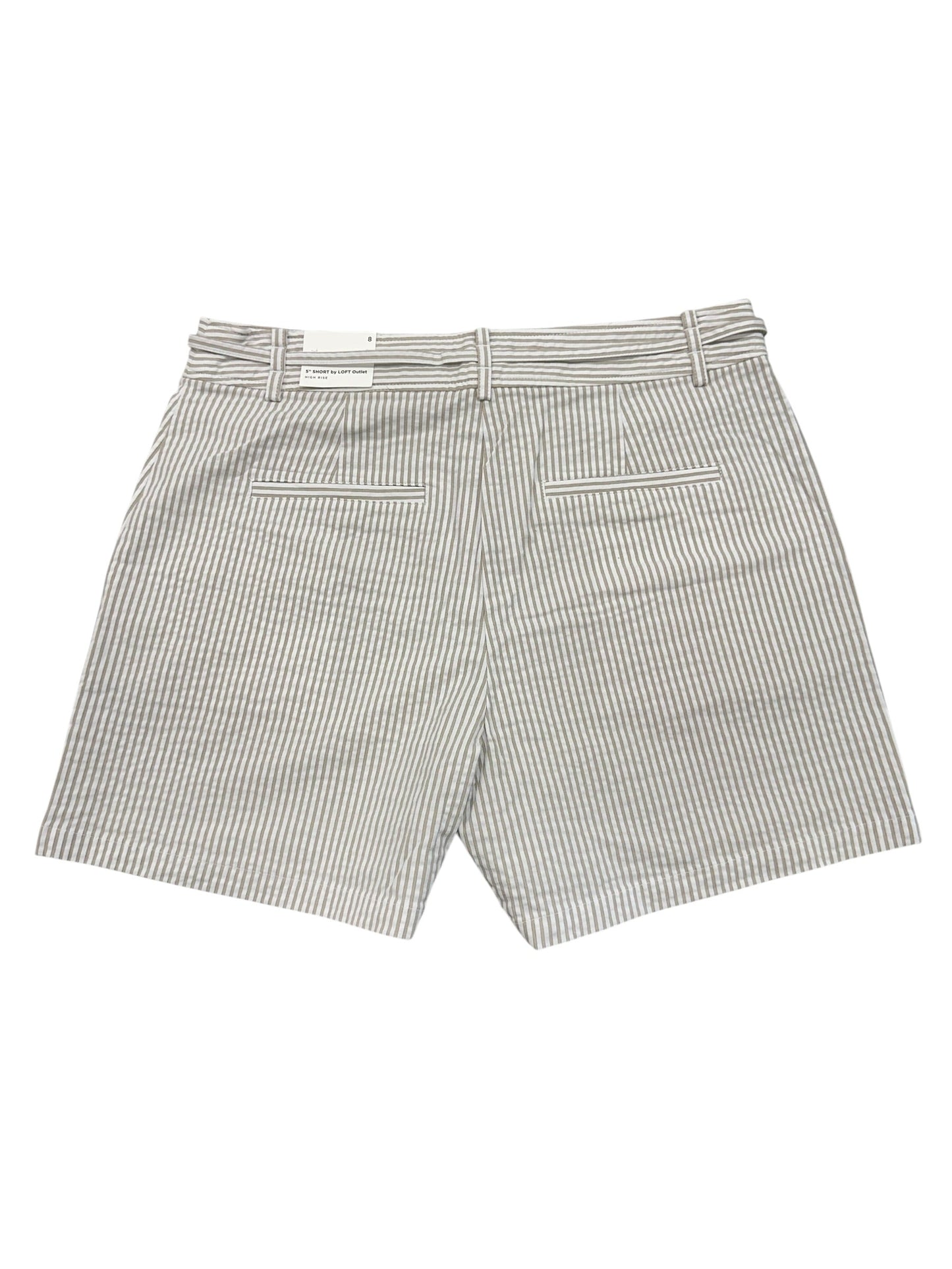 Shorts By Loft In Tan & White, Size:8
