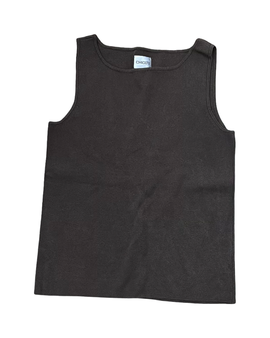 Top Sleeveless By Chicos In Brown, Size:M