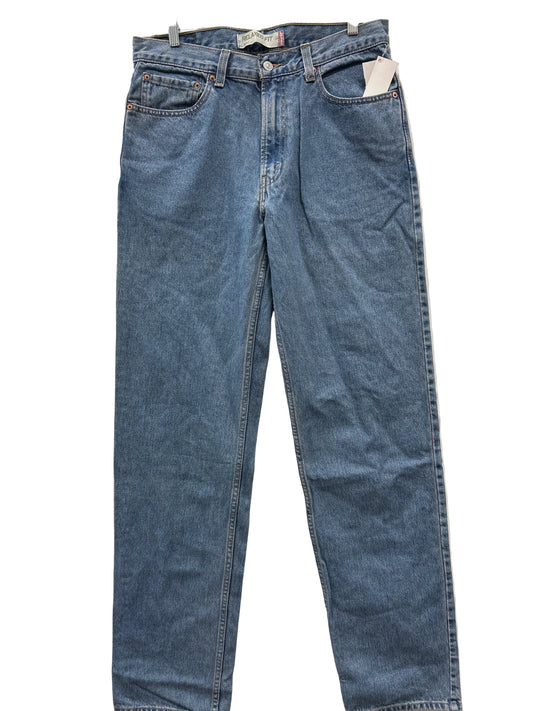 Jeans Straight By Levis In Blue Denim, Size:14