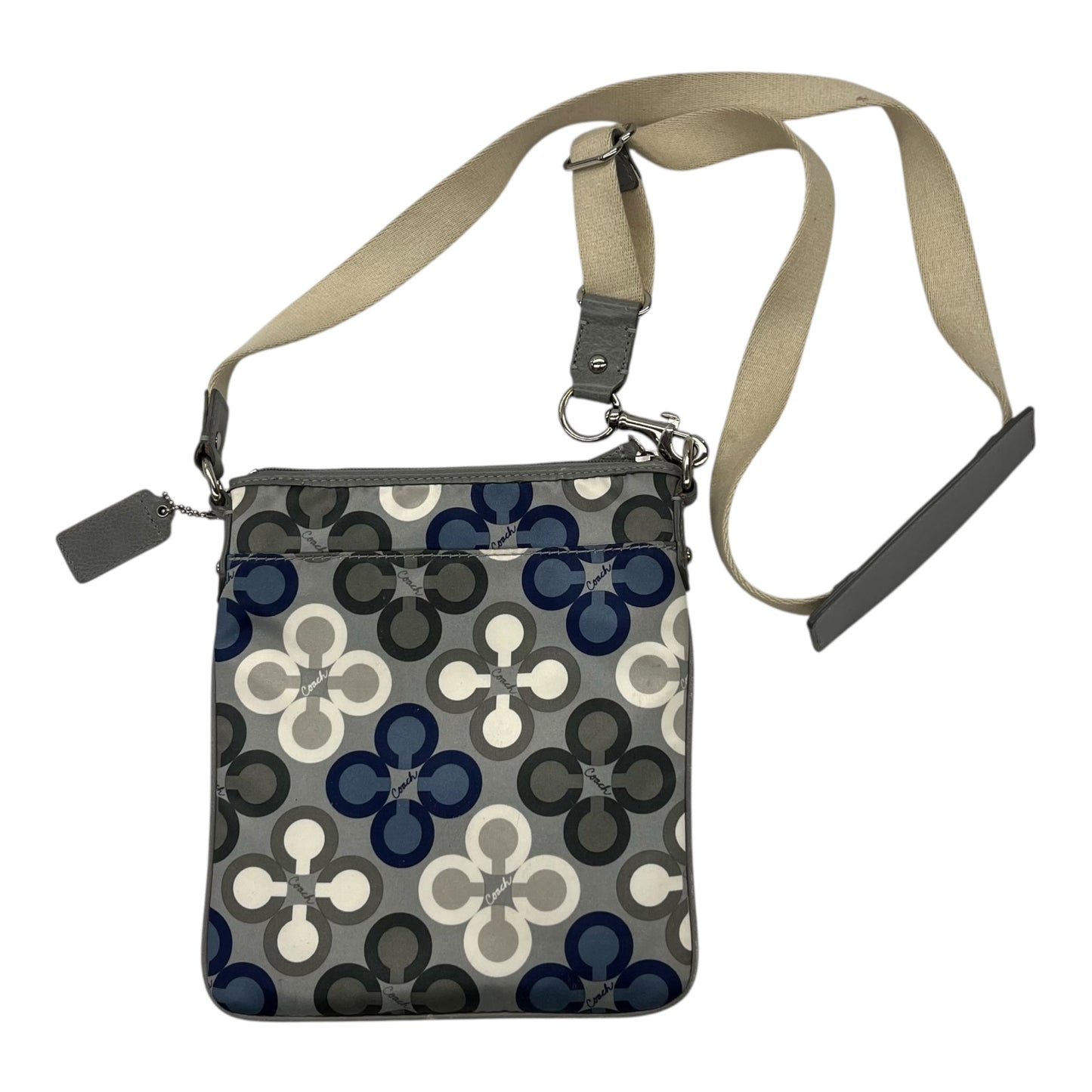 Crossbody Designer By Coach In Grey, Size:Small