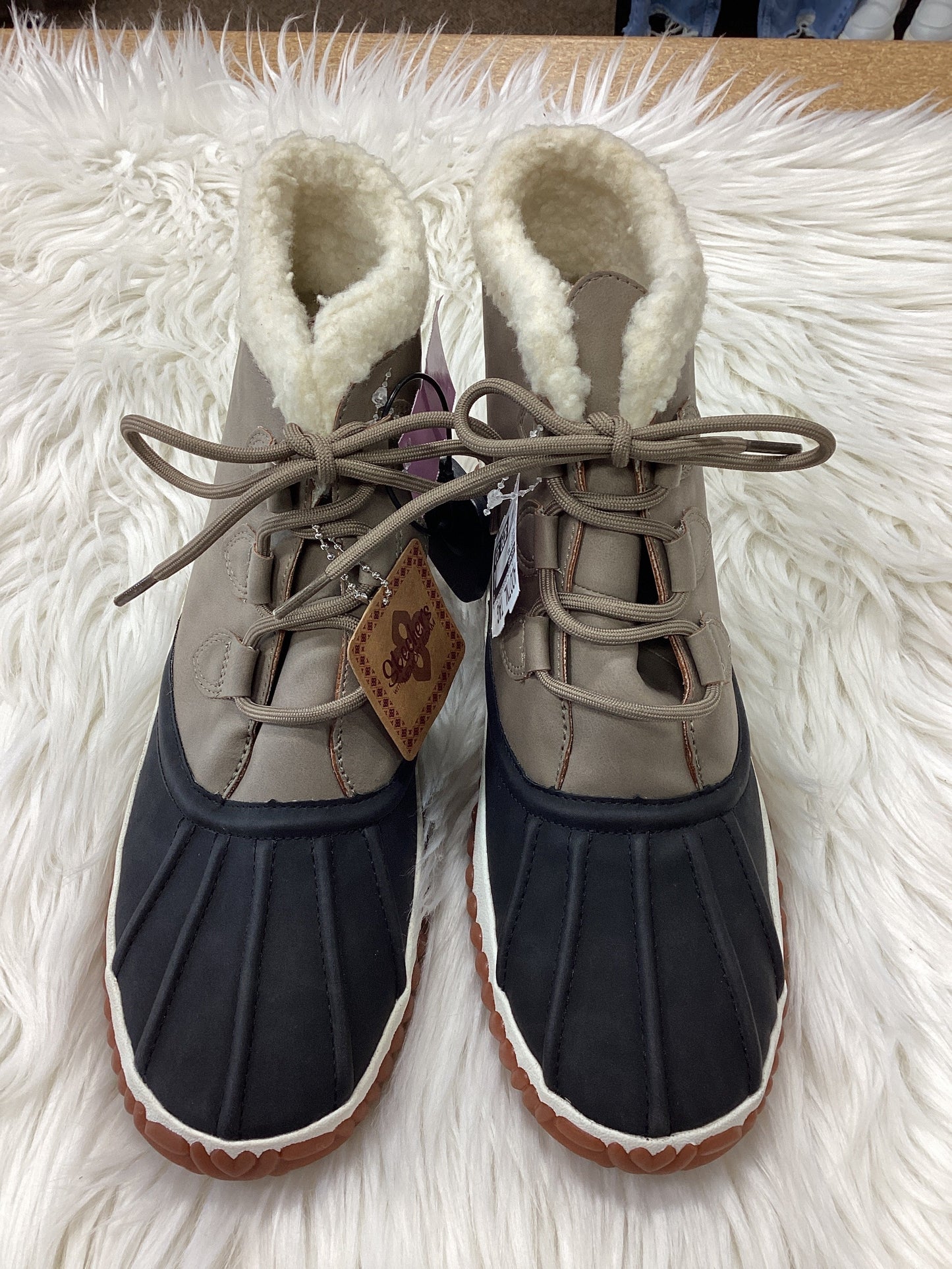 Boots Snow By Skechers In Taupe, Size:10