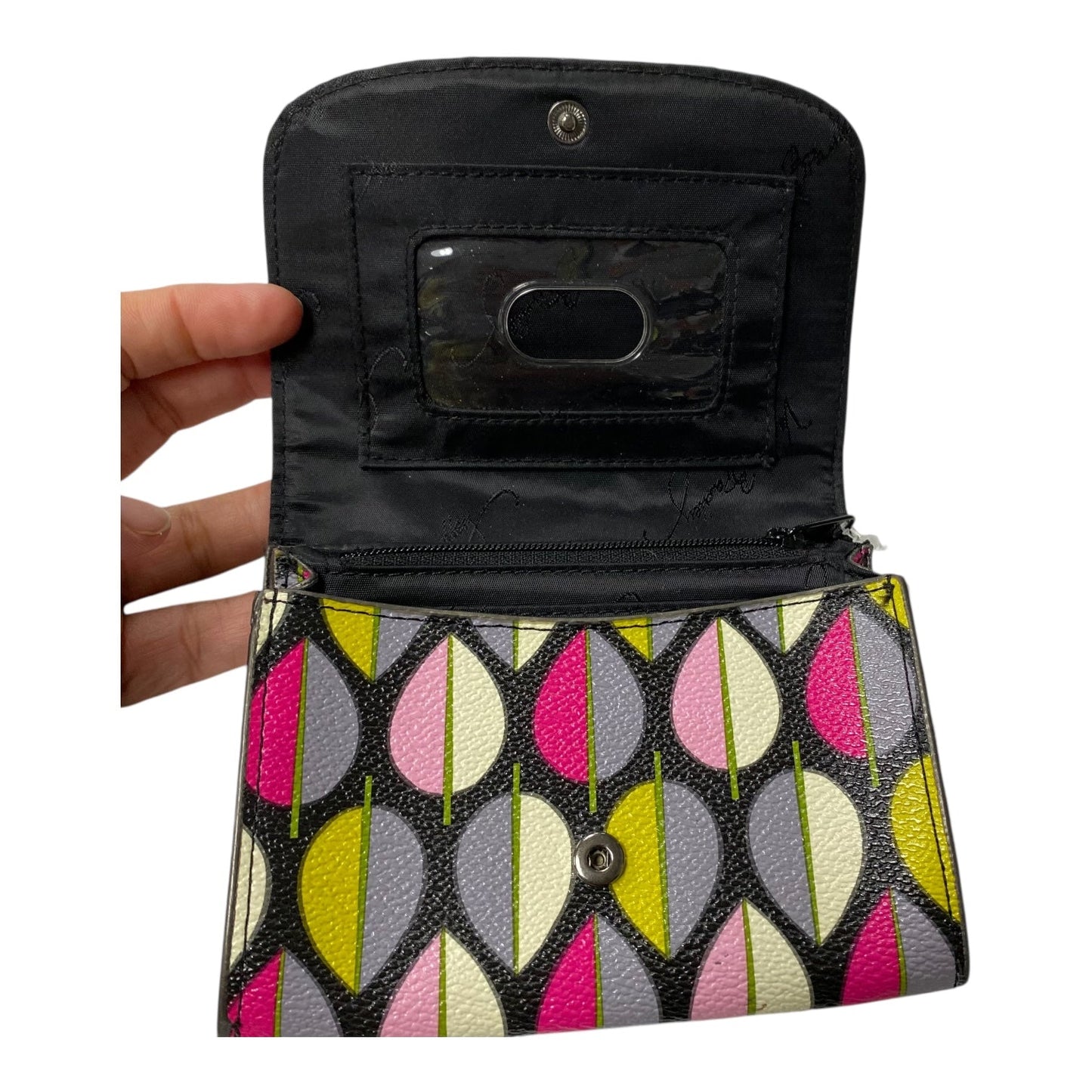 Wallet By Vera Bradley In Black & Grey, Size:Small