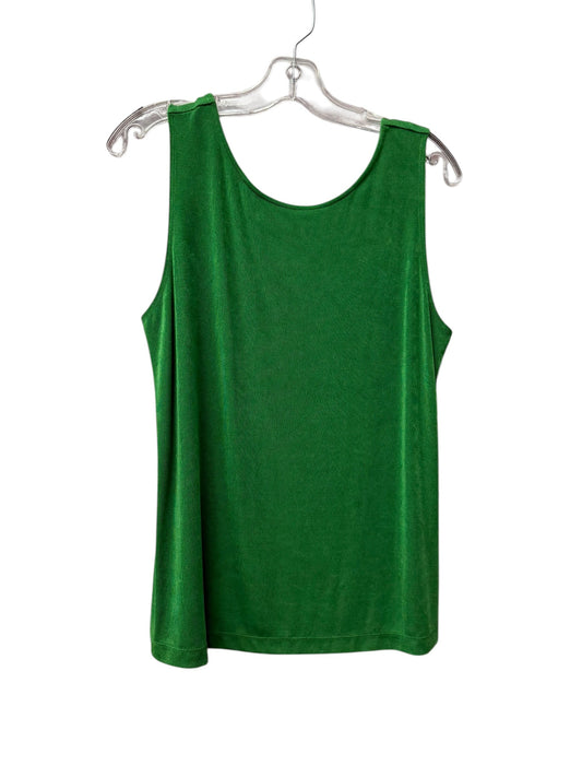 Top Sleeveless By Chicos In Green, Size:L