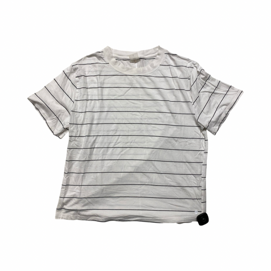 Athletic Top Ss By Calia In Striped Pattern, Size:L