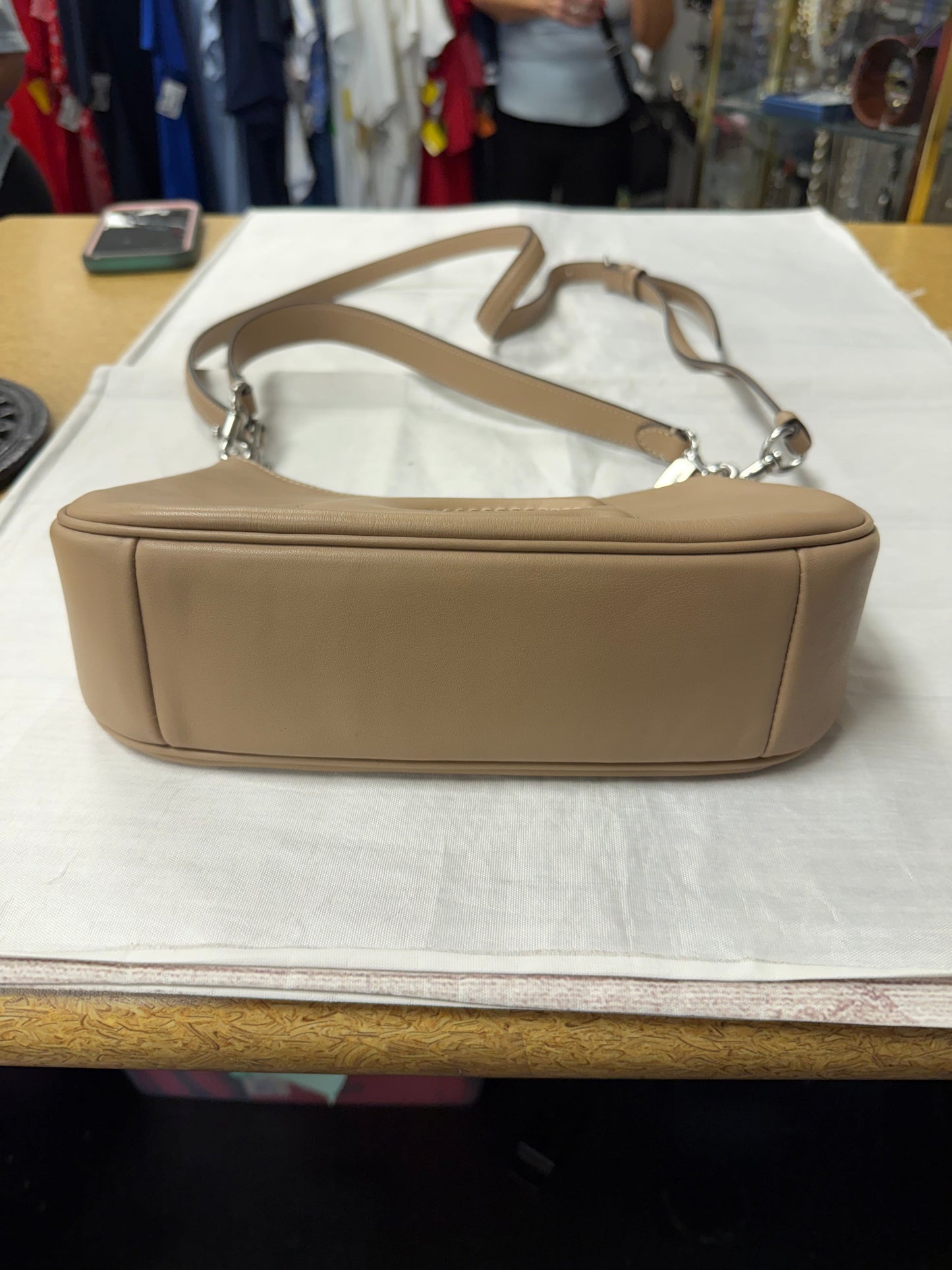 Crossbody Designer By Coach In Tan, Size:Small