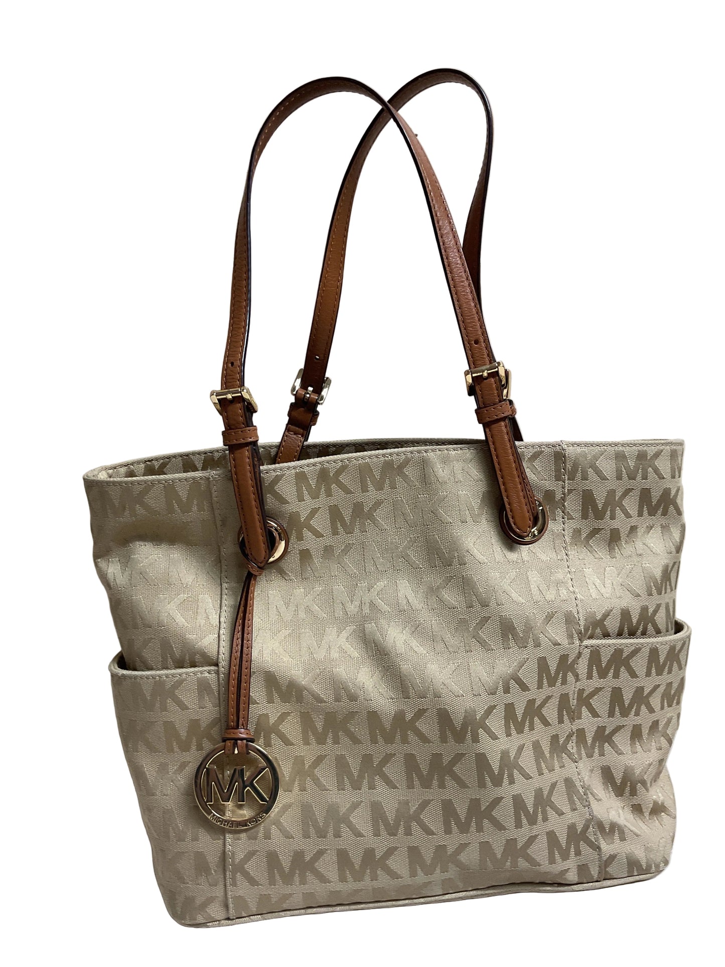 Handbag Designer By Michael Kors In Brown, Size:Large