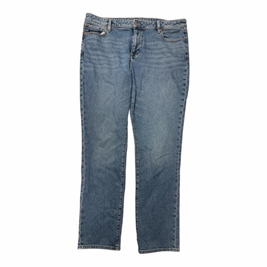 Jeans Straight By American Eagle In Blue Denim, Size:14L