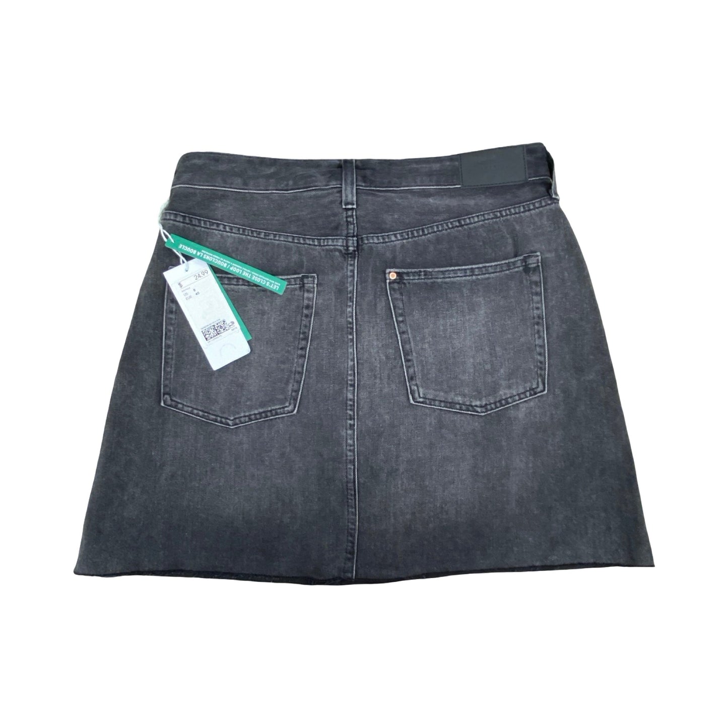Skirt Mini & Short By H&M In Black Denim, Size:8