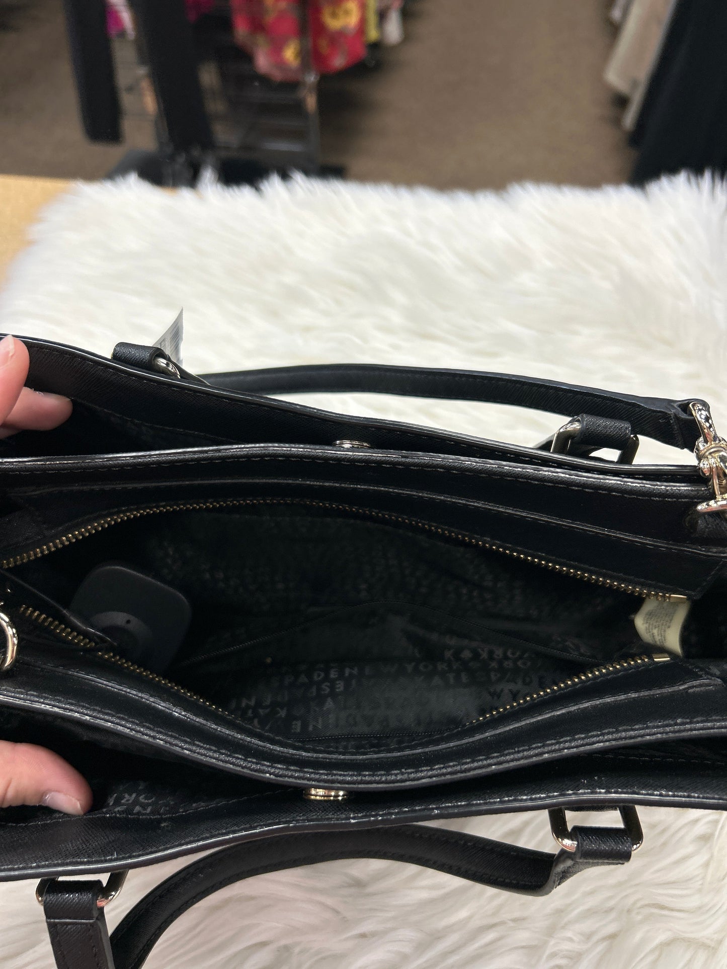 Handbag Designer By Kate Spade In Black, Size:Large