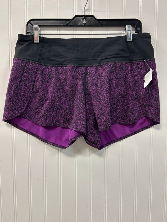Athletic Shorts By Lululemon In Purple, Size:8