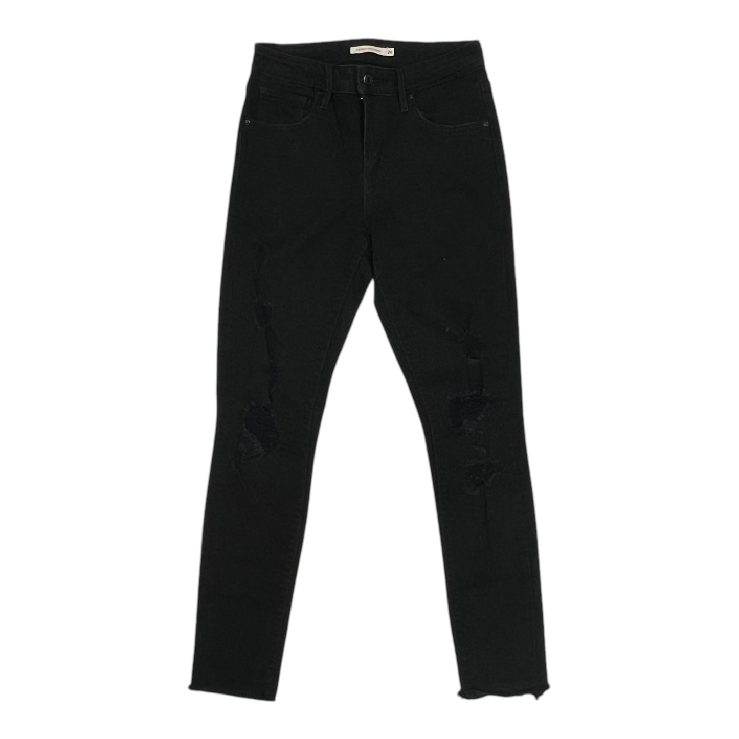 Jeans Skinny By Levis In Black Denim, Size:2