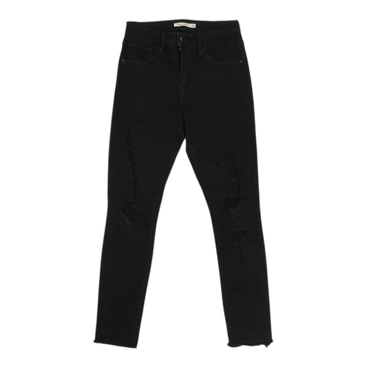 Jeans Skinny By Levis In Black Denim, Size:2