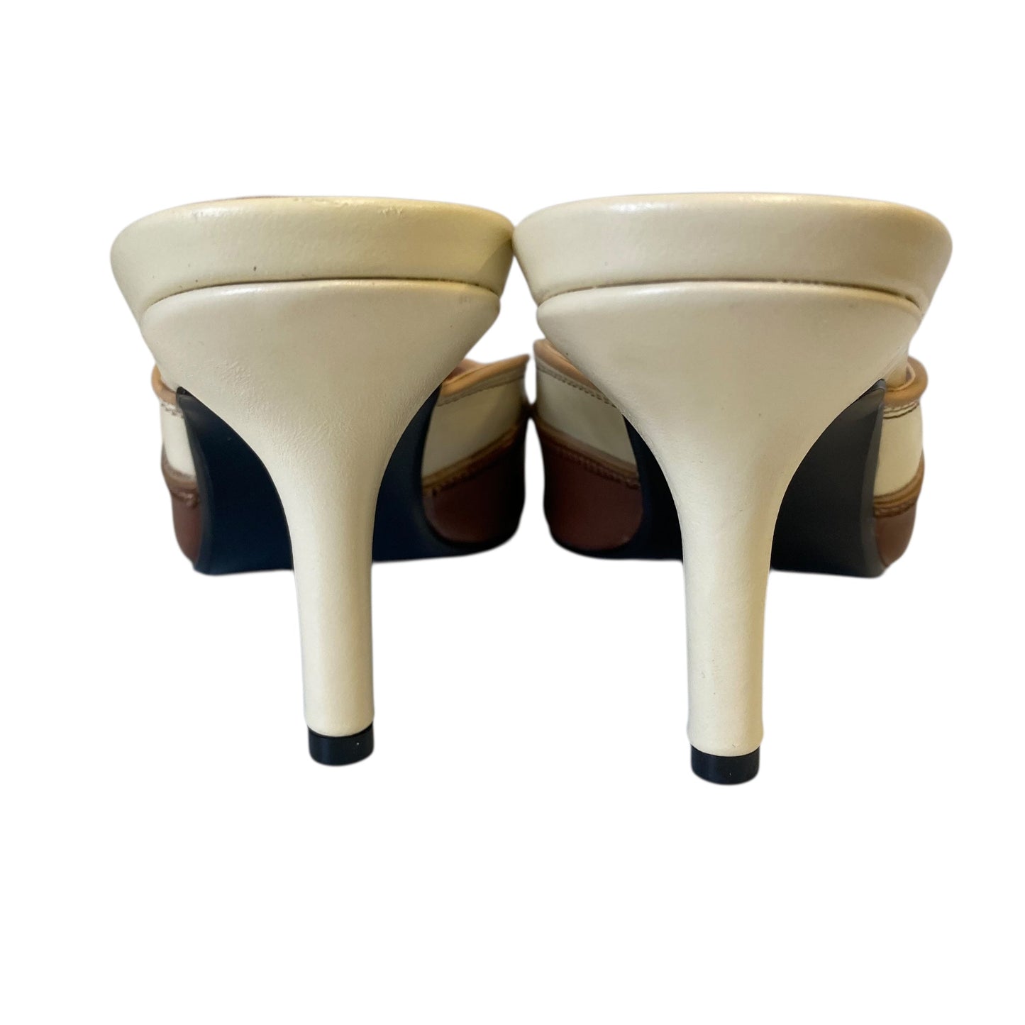 Shoes Heels Stiletto By Steve Madden In Brown & Cream, Size:7