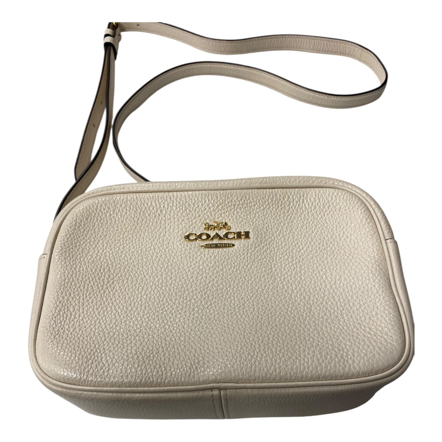 Crossbody Designer By Coach In Cream, Size:Small