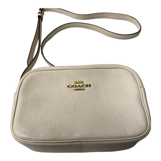 Crossbody Designer By Coach In Cream, Size:Small
